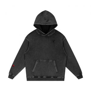 Snow Washed Loose Cotton Hoodie