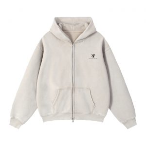 Zip-Through Boxy Fleece Hoodie