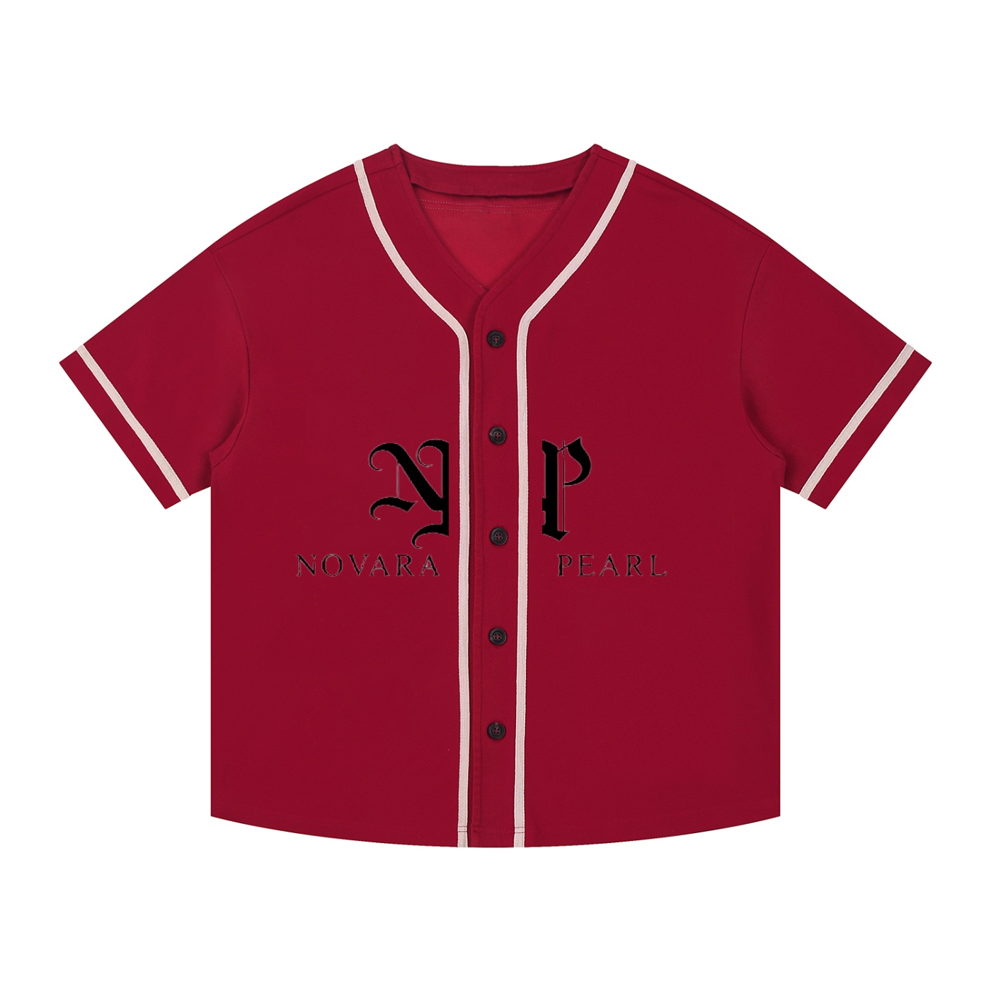 Contrast Piped Button-Up Jersey - Image 3